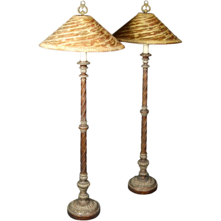 Fine Art Floor Lamps with Antique Finish For Sale