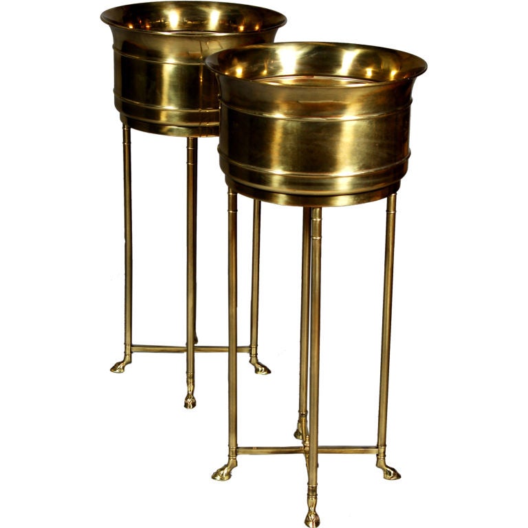Mastercraft Brass Planters at 1stDibs