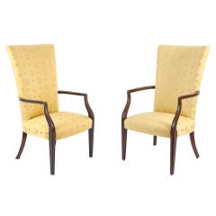 Antique Two important Federal lolling chairs, one labeled by L Churchill