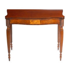 A Sheraton Mahogany and Inlaid Games Table