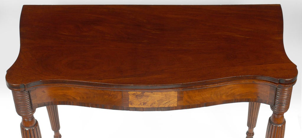 19th Century A Sheraton Mahogany and Inlaid Games Table For Sale