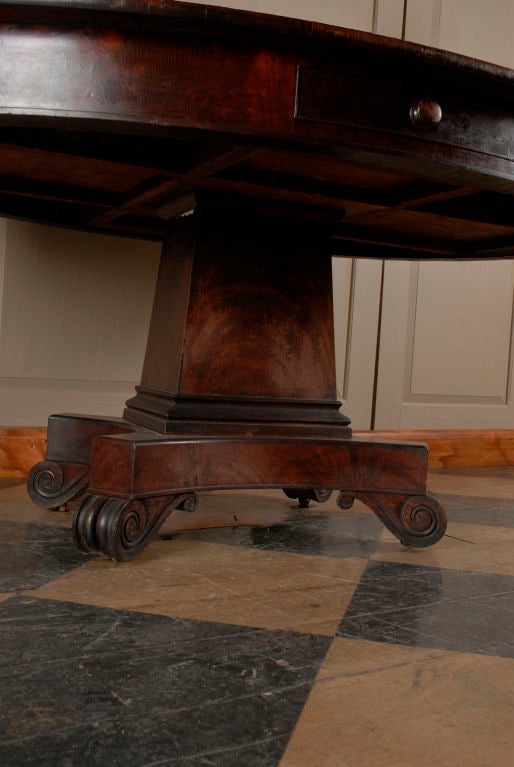 19th Century An Exceedingly Rare Classical Mahogany Library Table, Boston For Sale