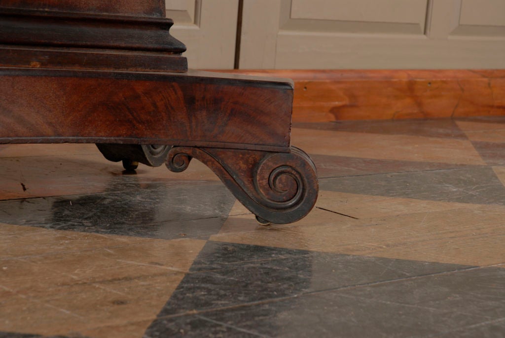 An Exceedingly Rare Classical Mahogany Library Table, Boston For Sale 2
