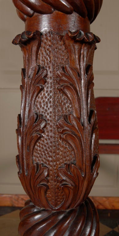 A Sheraton Carved Mahogany Canopy Bed Mcintire School Salem Mass For Sale 1