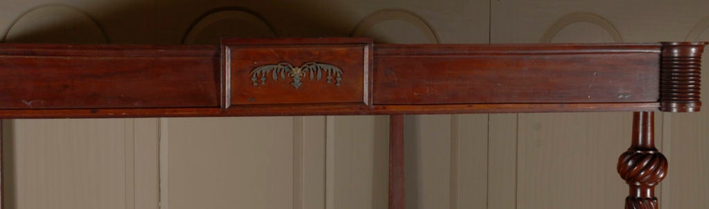 A Sheraton Carved Mahogany Canopy Bed Mcintire School Salem Mass For Sale 5