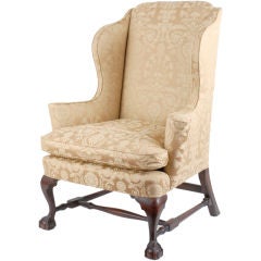 A Fine Chippendale Mahogany Wing Back Chair