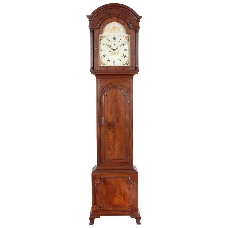 A Rare Chippendale Mahogany Tall Clock, Newport, Rhode Island