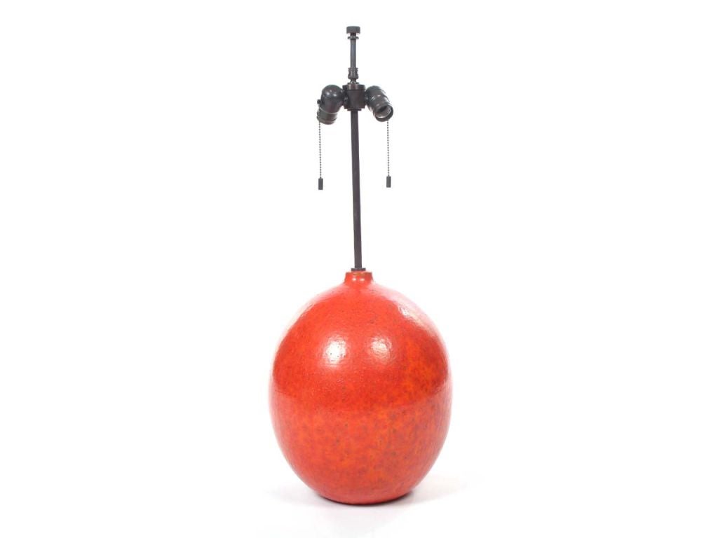 Blood Orange Ceramic Lamp by Marcello Fantoni