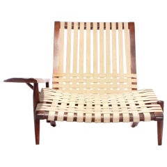 Vintage the Black Walnut Long Chair designed by George Nakashima