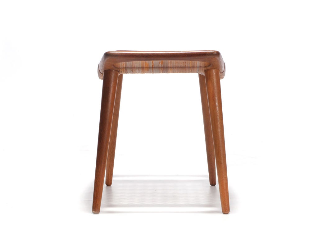 An Oak and Cane Bench by Hans Wegner In Excellent Condition In Sagaponack, NY