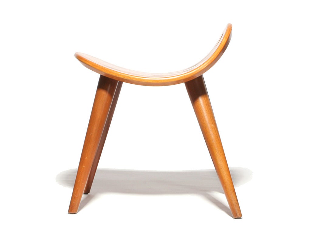 American The Dunbar Heart Stool by Edward Wormley