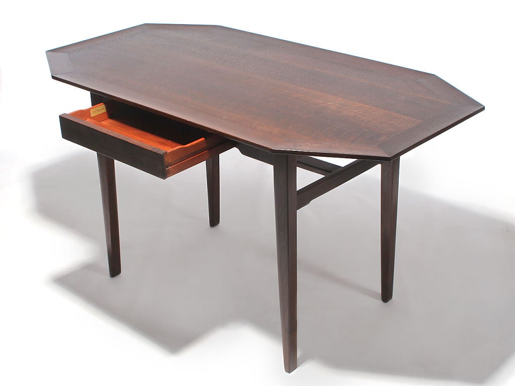 Mid-Century Modern Mahogany Writing Desk by Edward Wormley for Dunbar For Sale