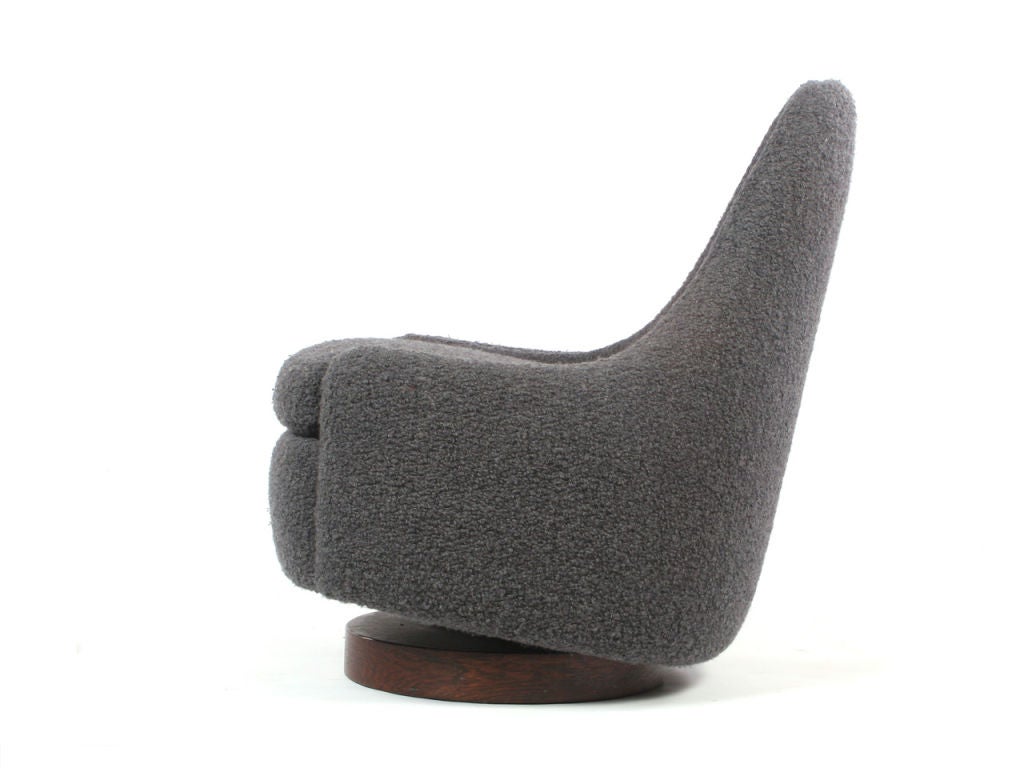 American Rock and Swivel Slipper Chair designed by Milo Baughman