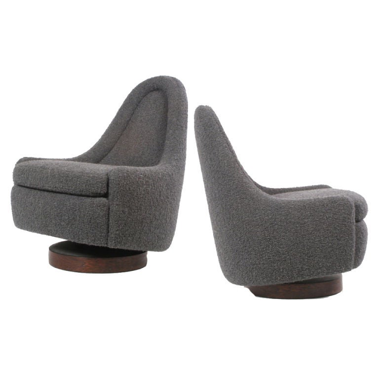 Rock and Swivel Slipper Chair designed by Milo Baughman