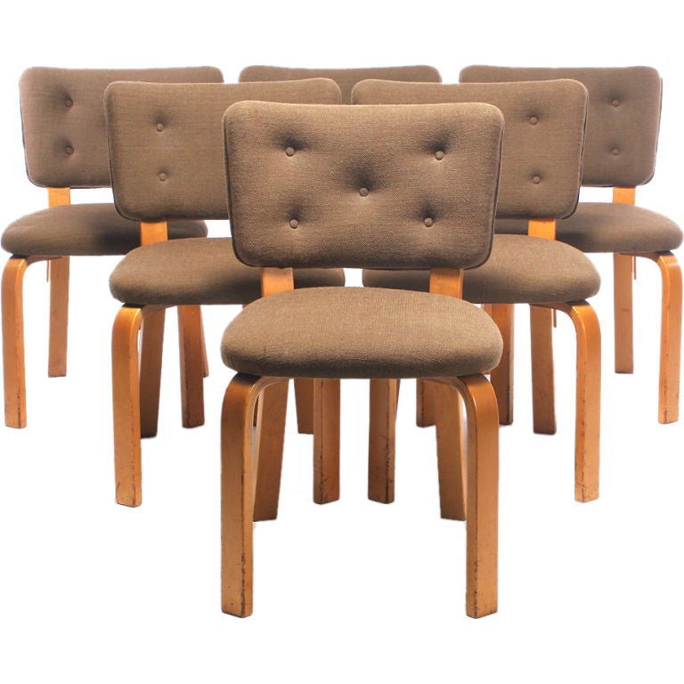 Set of 8 Upholstered Dining Chairs Designed by Alvar Aalto