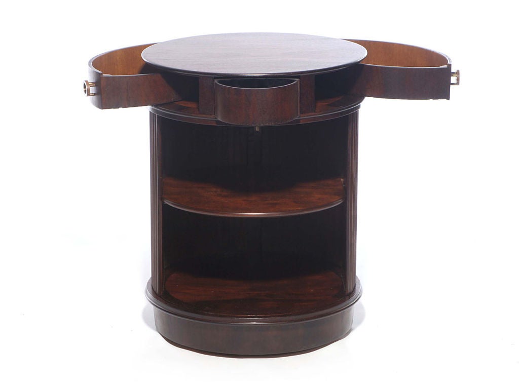 Tambour Drum Cabinet by Edward Wormley In Excellent Condition For Sale In Sagaponack, NY