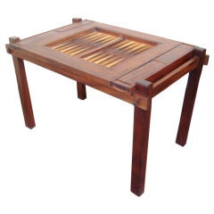 Rosewood Chess/backgammon flip-top table