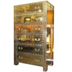 1970s Sarreid Brass Chest of Drawers from Spain