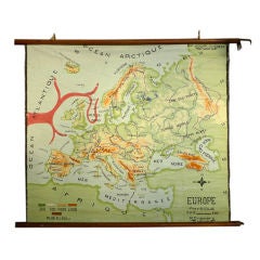 Hand Painted Canvas map of Europe