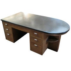 Limed Oak 1940's Desk