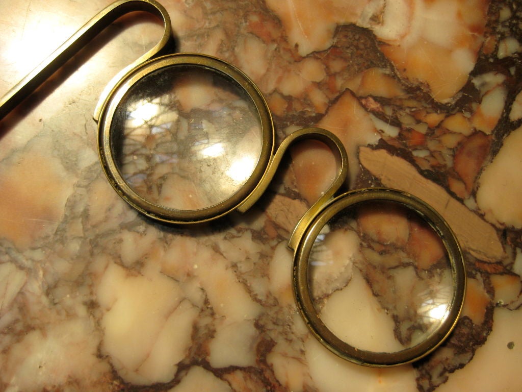 Rare Brass and Horn magnifying glasses made by Carl Aubock in the 1950's<br />
8