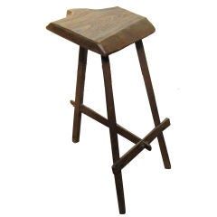 Tall Organic Wood Stool