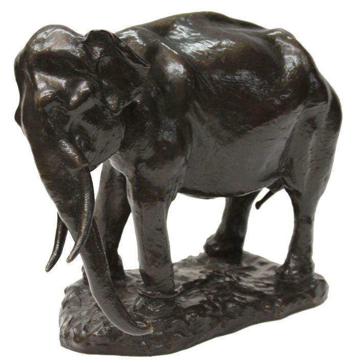 Anna V. Hyatt Huntington Bronze Sculpture of Elephant Alice