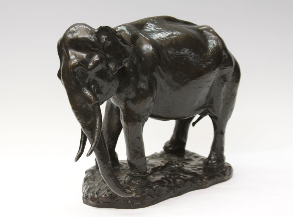 American Anna V. Hyatt Huntington Bronze Sculpture of Elephant Alice
