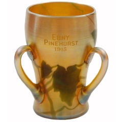 Tiffany Studios Decorated Favrile Glass Pinehurst Trophy