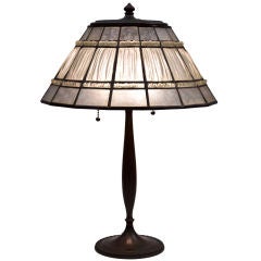 Tiffany Studios Linenfold Table Lamp