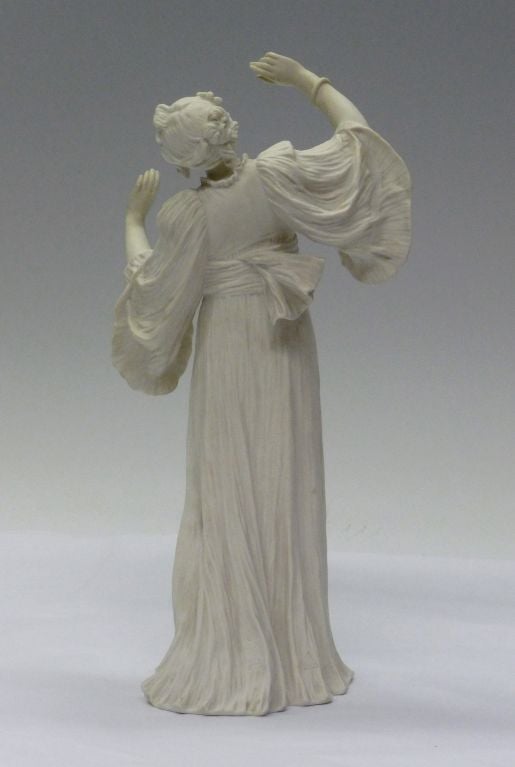 French Sevres Porcelain  Figure of Loie Fuller by Agathon Leonard