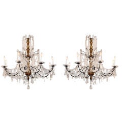 A Pair of Large Venetian Chandeliers