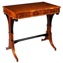 A Biedermeier Three-Drawer Writing Table A Biedermeier Three-Drawer Writing Table