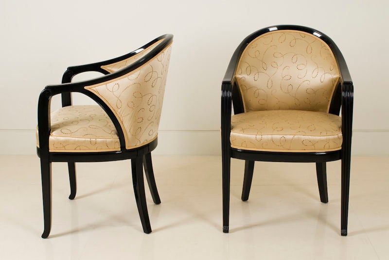 An exceptional pair of armchairs by Paul Follot. Documentation available upon request.