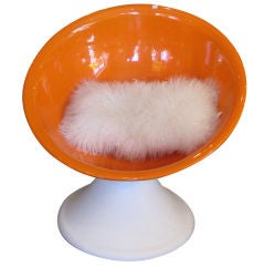 Orange Bowl Mod Swivel Chair