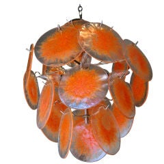 A Murano glass chandelier manufactured by Vistosi Circa 1960's