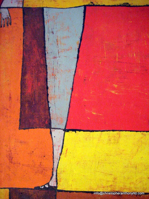 Canvas Annie Truxell Painting Circa 1950's