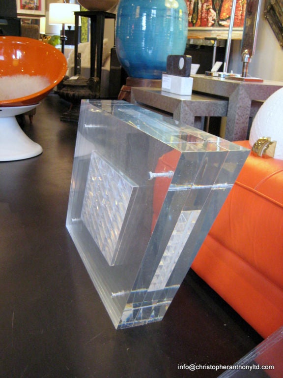 Group of Three Monumental Geometric Lucite Sculptures by Eugene De Christopher For Sale 1