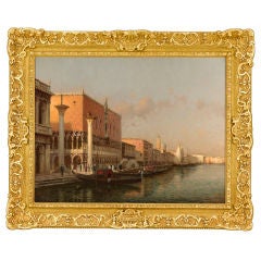 Vintage "The Doges Palace" Painting by Antoine Bouvard