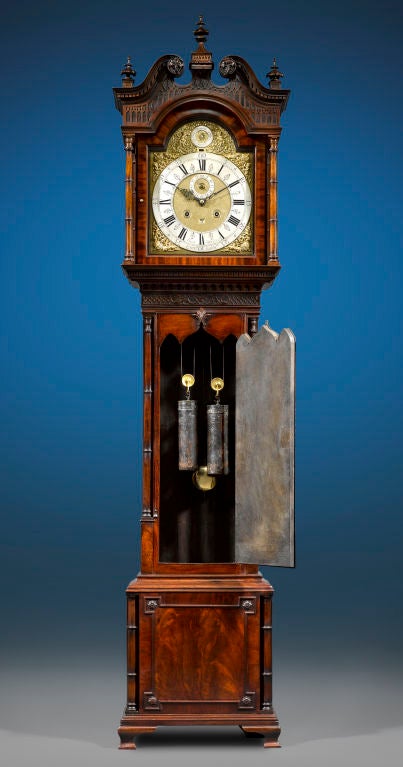 English Chinese Chippendale Clock