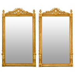 Pair of Napoleon III Gilded Mirrors