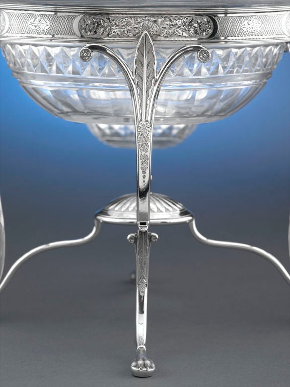 George III Sterling Sheffield Epergne
