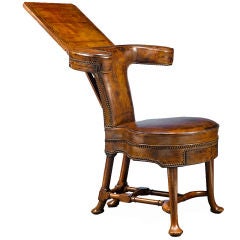 George II Walnut Reading Chair
