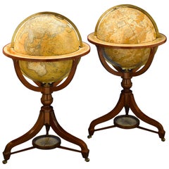 Antique Celestial and Terrestrial Globes by Newton and Son