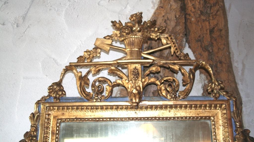 French Mirror with a Garden Motif