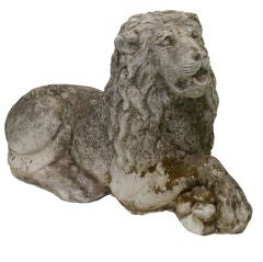 Antique Lion Statue From Belgian Amusement Park