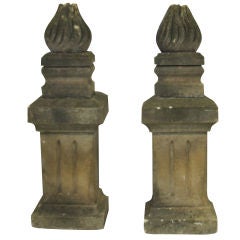Pair of Flame Finials