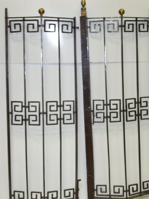 French gate in a Greek Key Motif