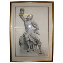 Large English Victorian Pencil Drawing  **SATURDAY SALE**