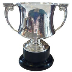 Vintage English Solid Silver East Devon Hunt Racing Trophy on Stand